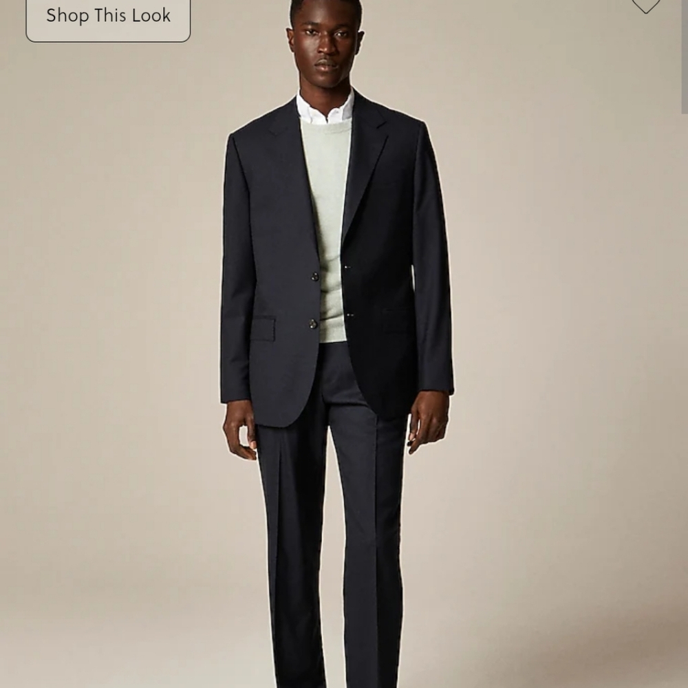 J Crew Kenmare Relaxed-fit suit jacket in Italian wool BZ638 Size 41R Dark Navy